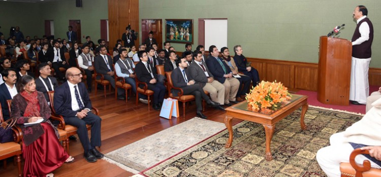 vice president interacting in kautilya fellowship program