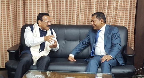dv sadanand gowda and chief minister dr. mukul sangma