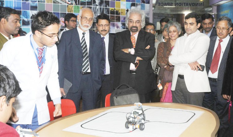 sam pitroda at the inauguration of an innovation hub