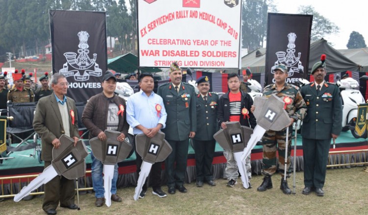 ex-servicemen rally on darjeeling and udaipur military centers