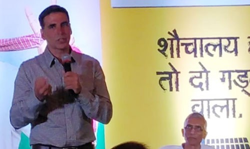 akshay kumar, rural india toilets technology ad campaign launch