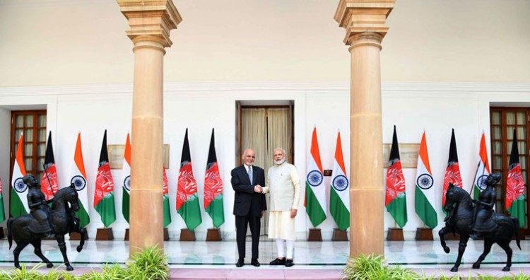 president, m. ashraf ghani and pm narendra modi