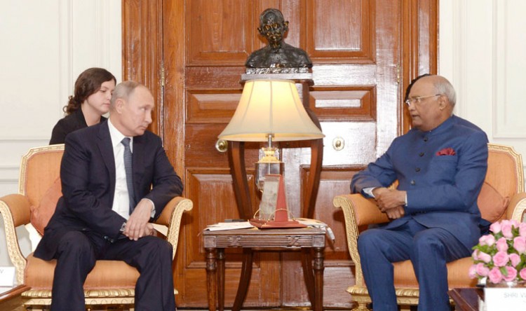 president vladimir putin and president ramnath kovind