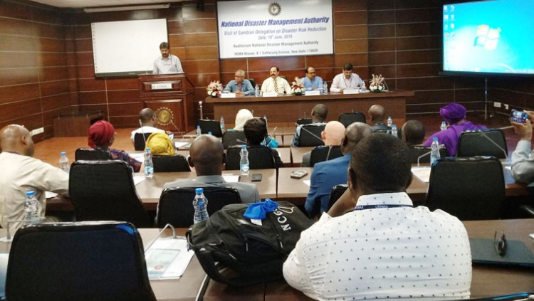 national disaster management authority meets gambian delegation