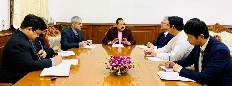 a delegation led by the ambassador of japan meet dr. jitendra singh