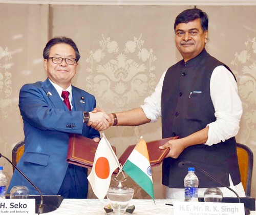 hiroshige seko and raj kumar singh, japan-india energy dialogue