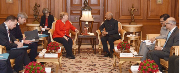 german chancellor meets president ram nath kovind