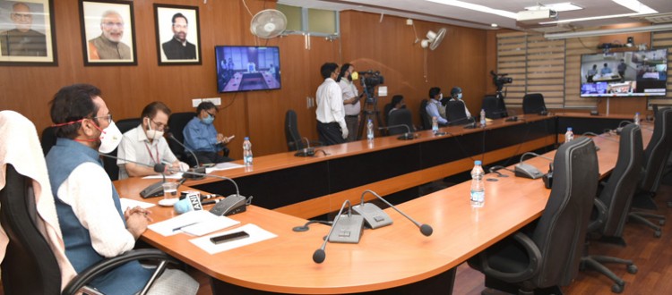 video conferencing from waqf boards of mukhtar abbas naqvi