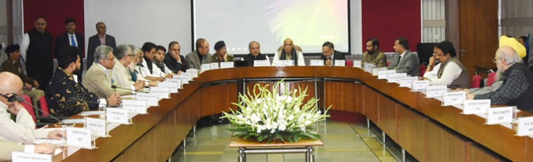 meeting with the home minister political parties in delhi