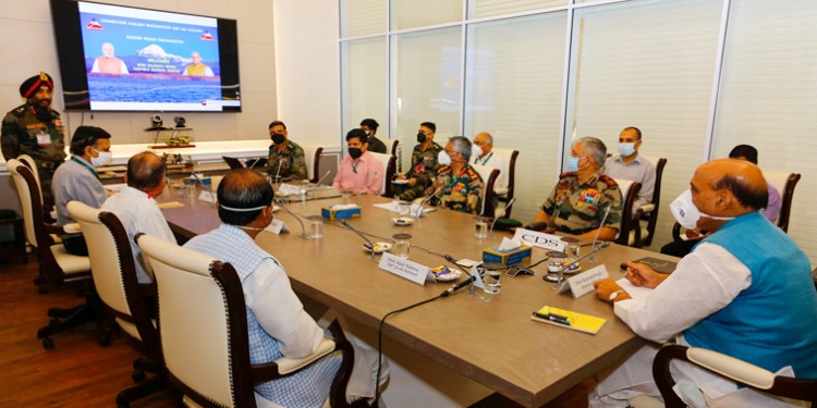 rajnath singh inaugurates the 80 kilometre long crucial road from ghatiabgarh to lipulekh