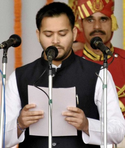 tejaswi yadav, lalu yadav's son, is deputy chief minister in nitish government