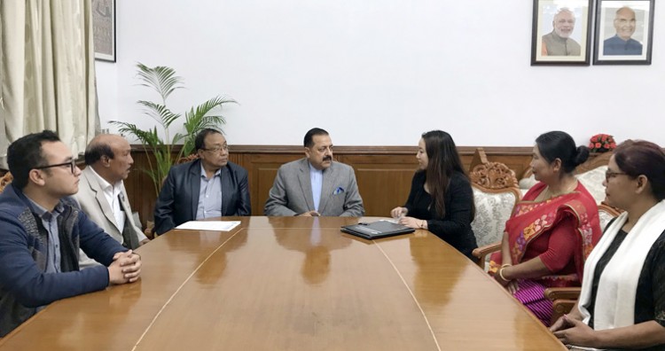 manipur dalit association delegation meets with the minister of state dr. jitendra singh