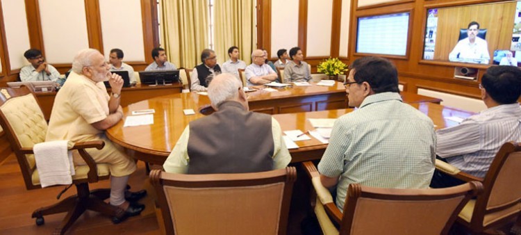narendra modi talks through pragati