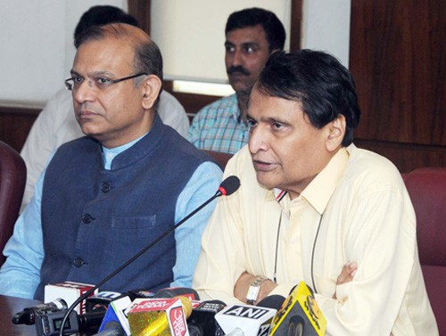 civil aviation minister suresh prabhu and minister of state jayant sinha