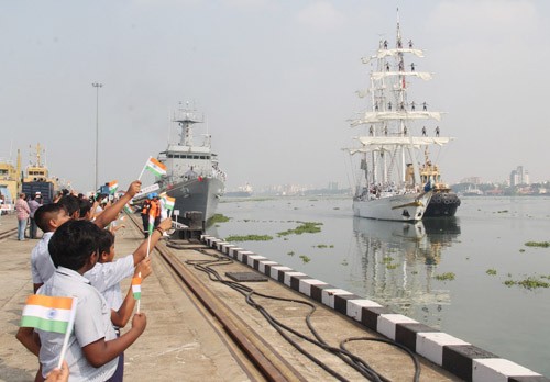 ins tarangini returns home from sea cruise