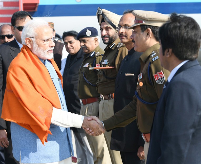 प्रधानमंत्री नरेंद्र मोदी जालंधर पहुंचे