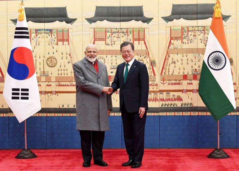 मोदी की कोरियाई राष्ट्रपति से भेंट
