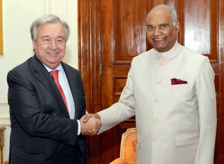यूएन के महासचिव राष्ट्रपति से मिले