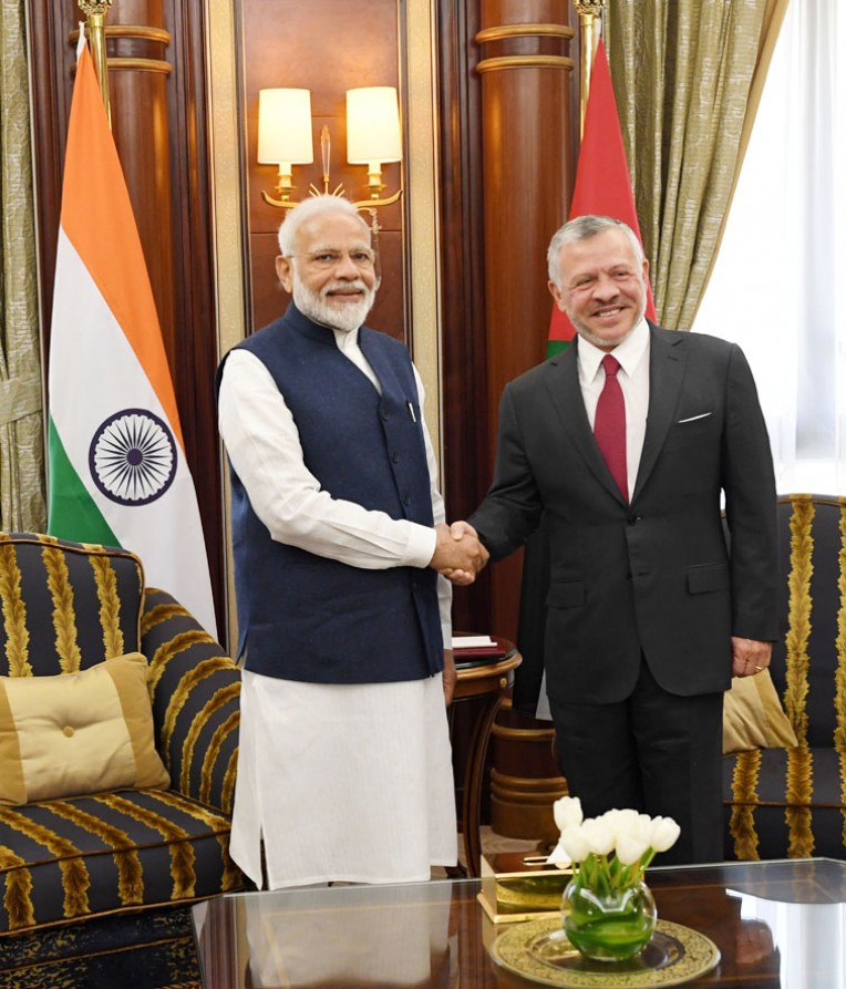 मोदी की जॉर्डन के राजा से भेंट