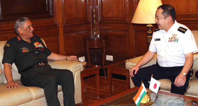 भारत और जापानी सेनाध्यक्ष मिले