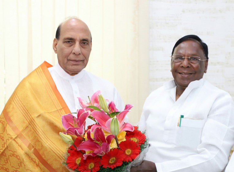 गृहमंत्री से मिले पुडुचेरी के मुख्यमंत्री