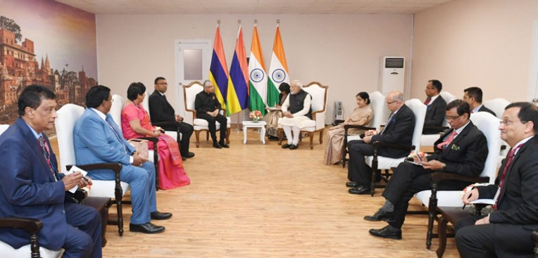 मॉरीशस के प्रधानमंत्री के साथ बैठक