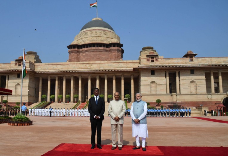 जम्बिया के राष्ट्रपति, कोविंद व मोदी